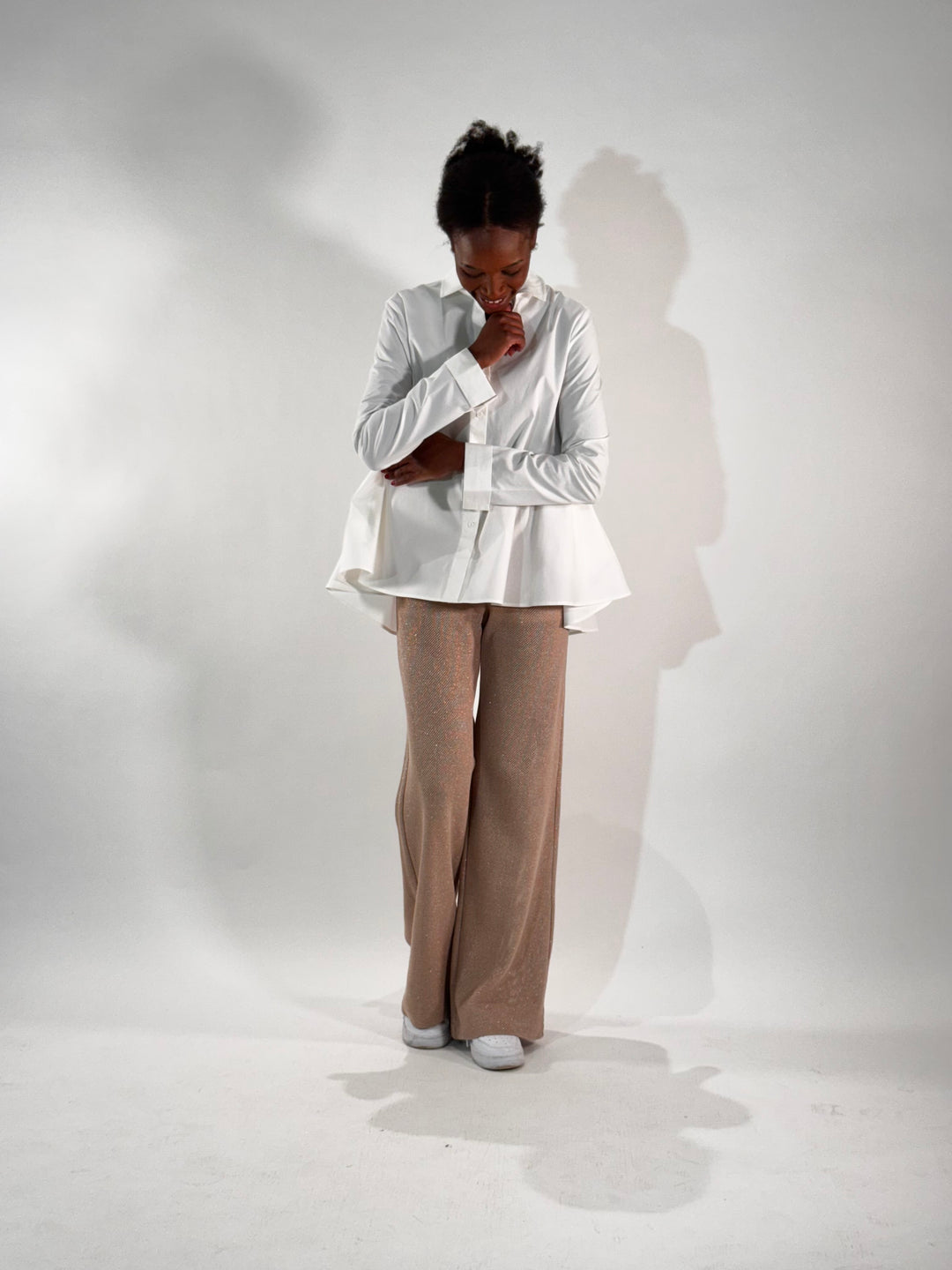 Hose Ajour in Glitter-Optik