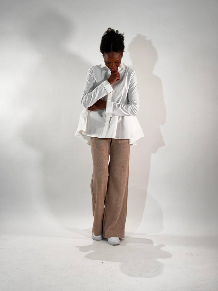 Hose Ajour in Glitter-Optik