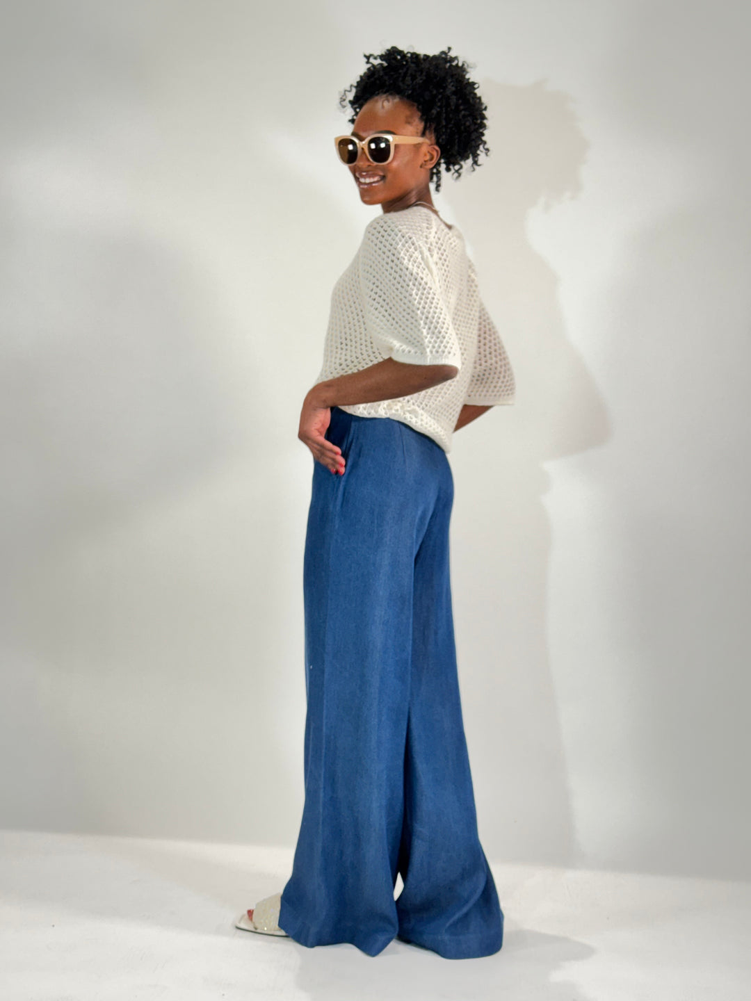 Palazzo-Hose im Denim Style
