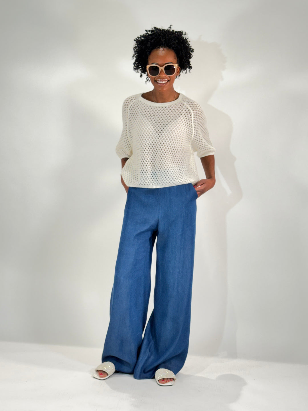 Palazzo-Hose im Denim Style