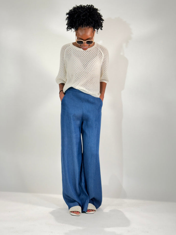 Palazzo-Hose im Denim Style