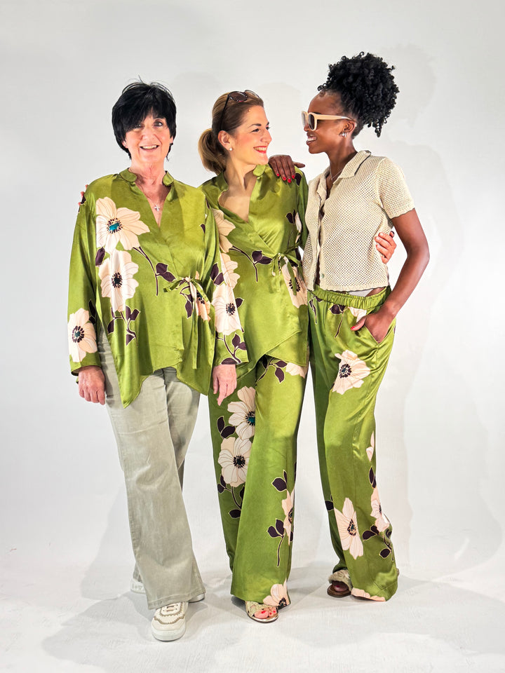Wickelbluse im Kimono-Asia-Style