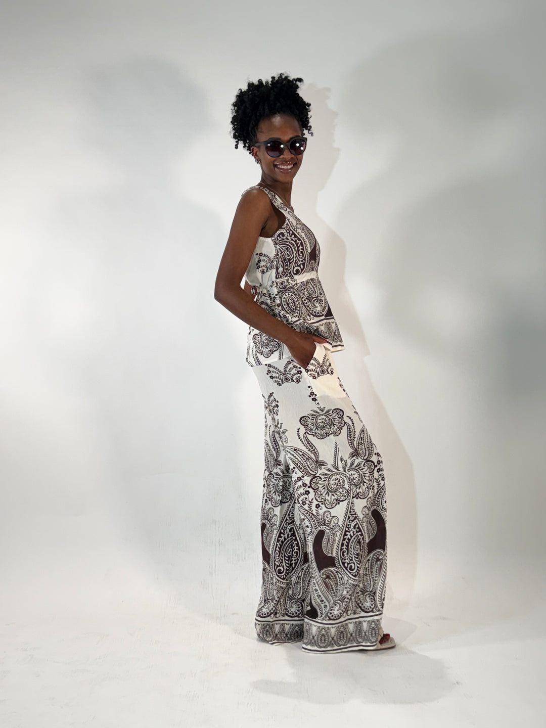 Palazzo-Hose im Paisley-Print