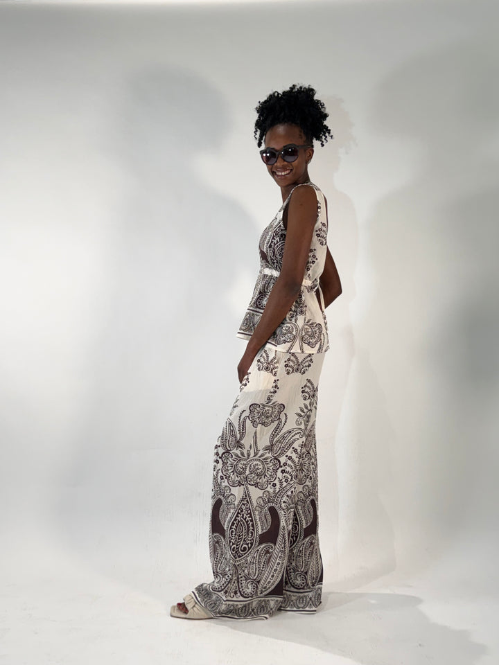 Palazzo-Hose im Paisley-Print