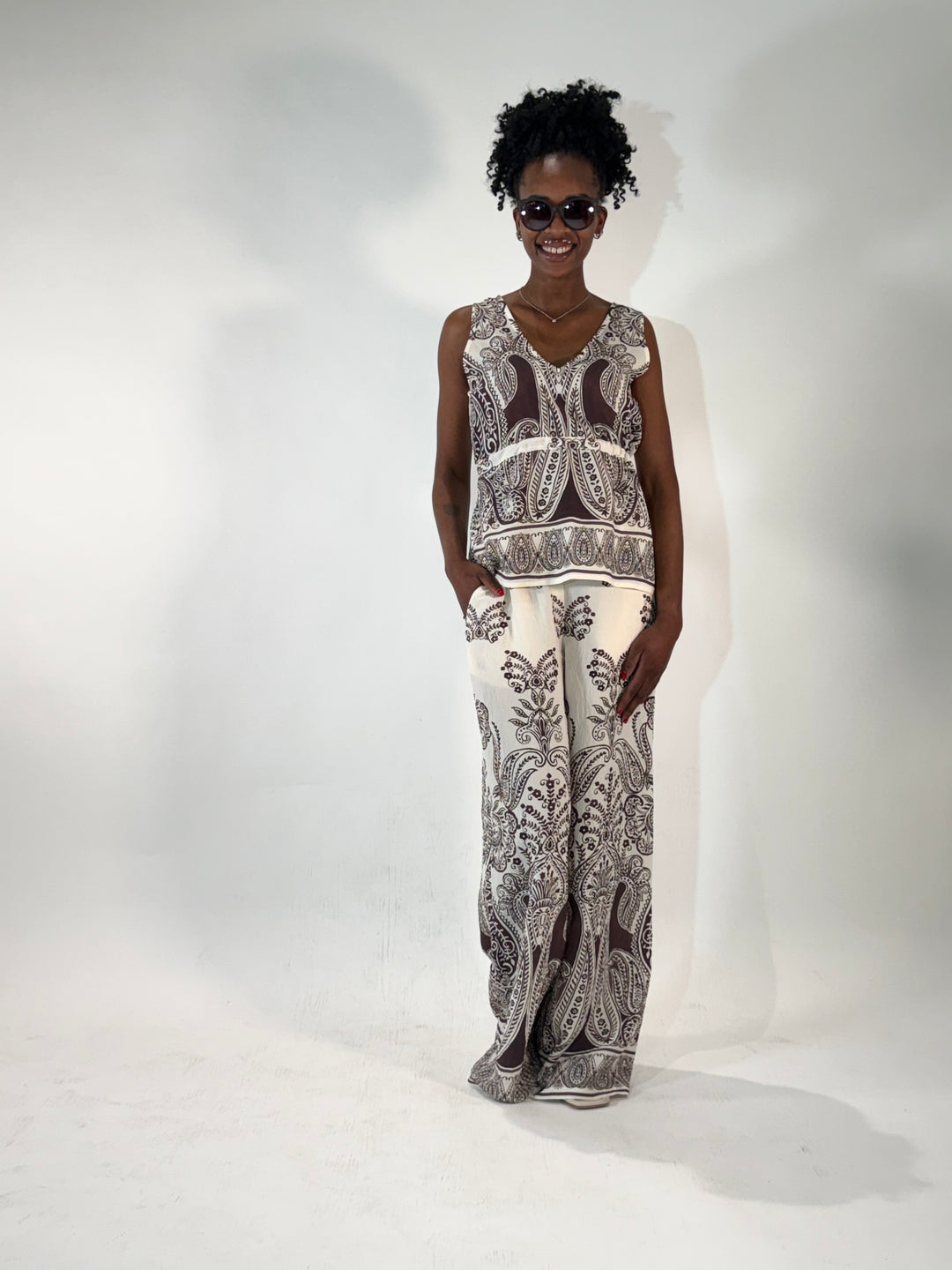 Palazzo-Hose im Paisley-Print
