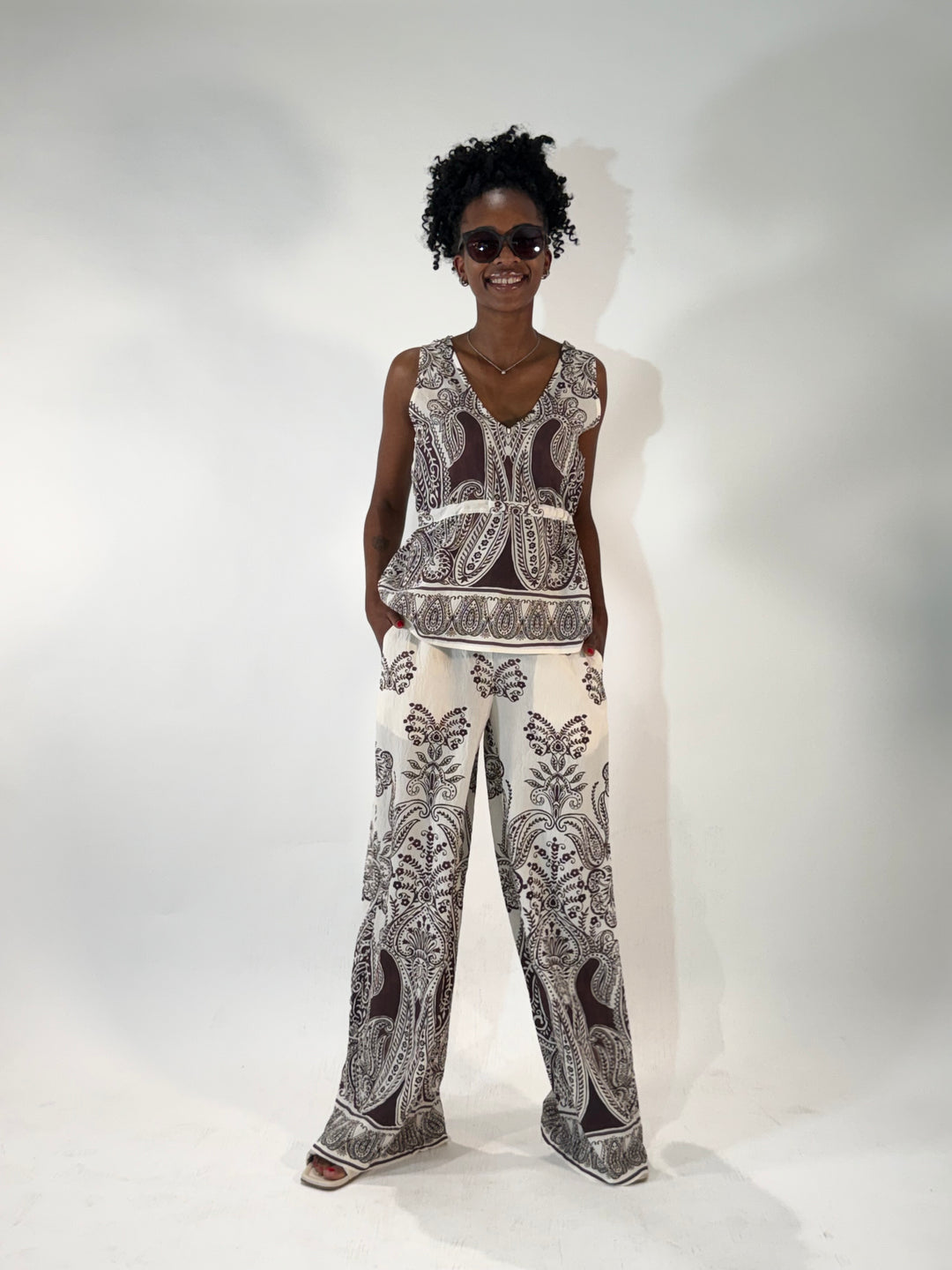 Palazzo-Hose im Paisley-Print