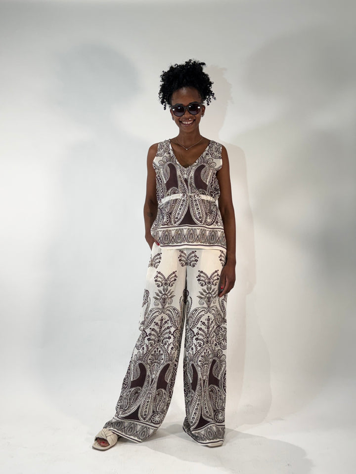 Palazzo-Hose im Paisley-Print