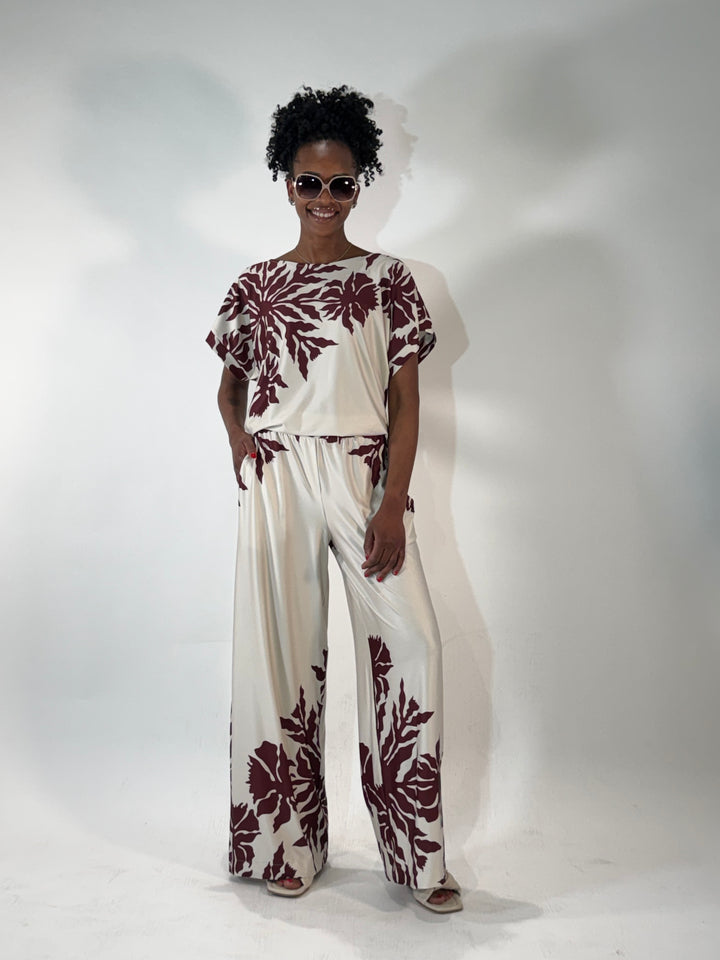 Schlupfhose in floralem Print