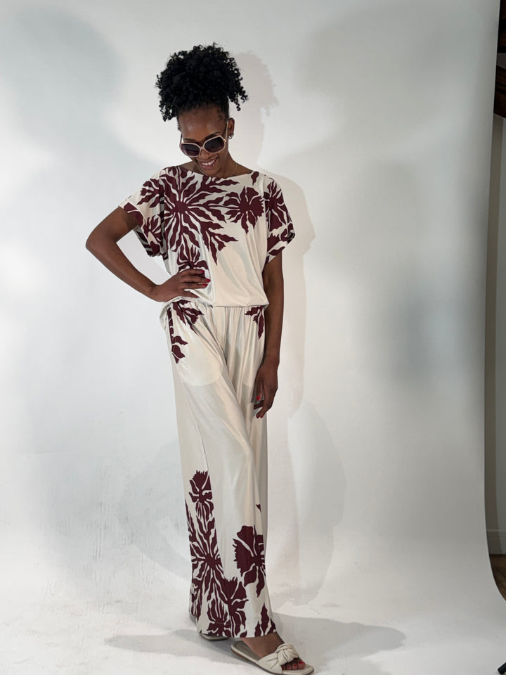 Schlupfhose in floralem Print