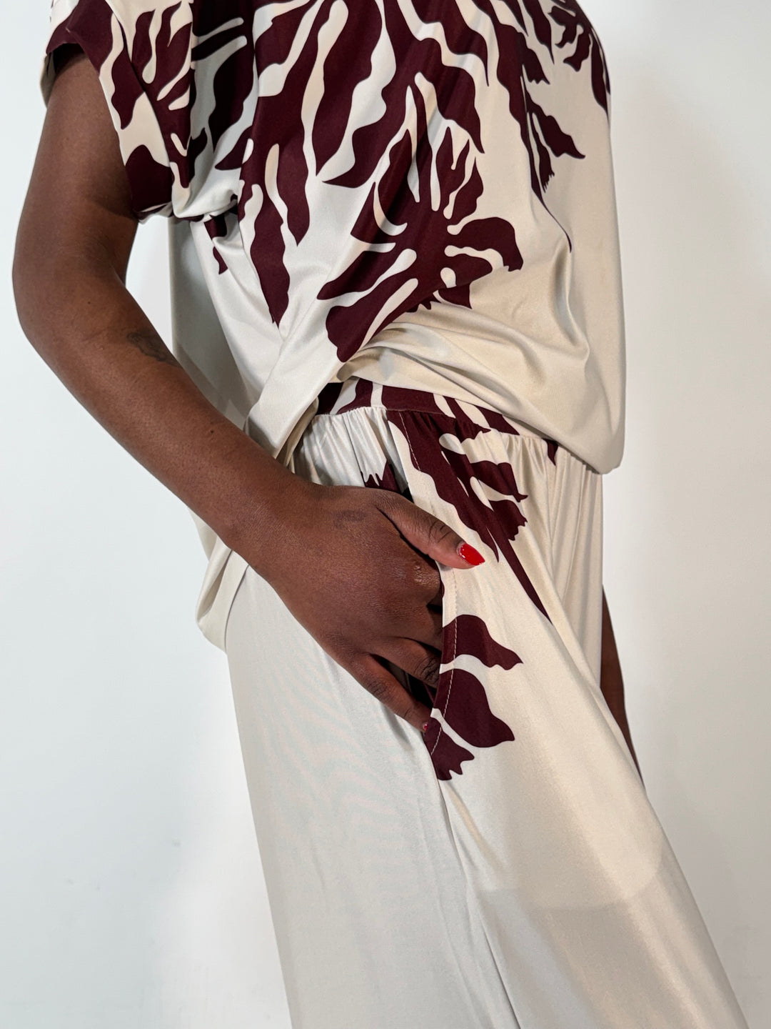 Schlupfhose in floralem Print