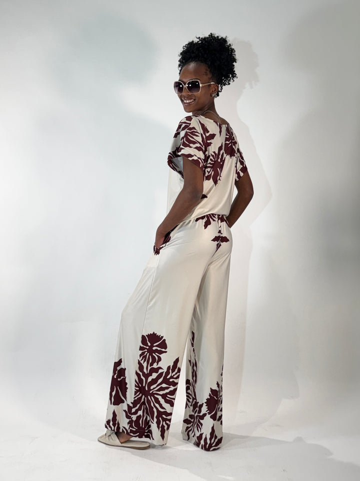 Schlupfhose in floralem Print
