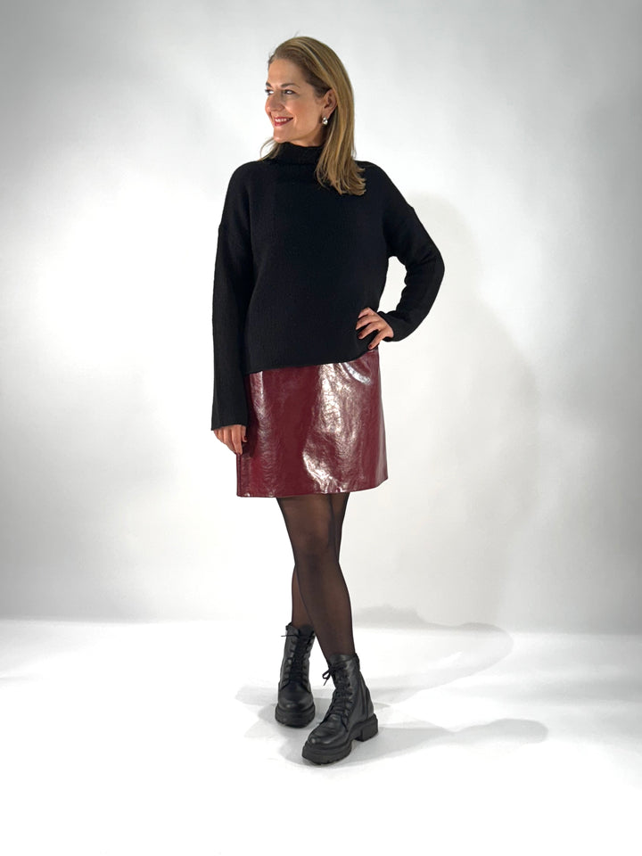 Minirock in Lackleder-Optik