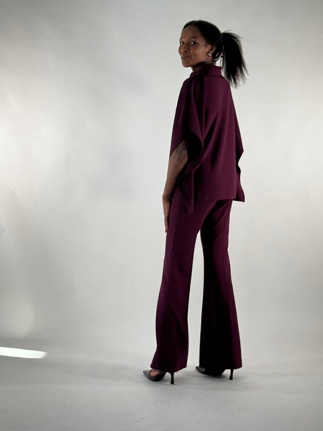 Blusen-Top in aubergine