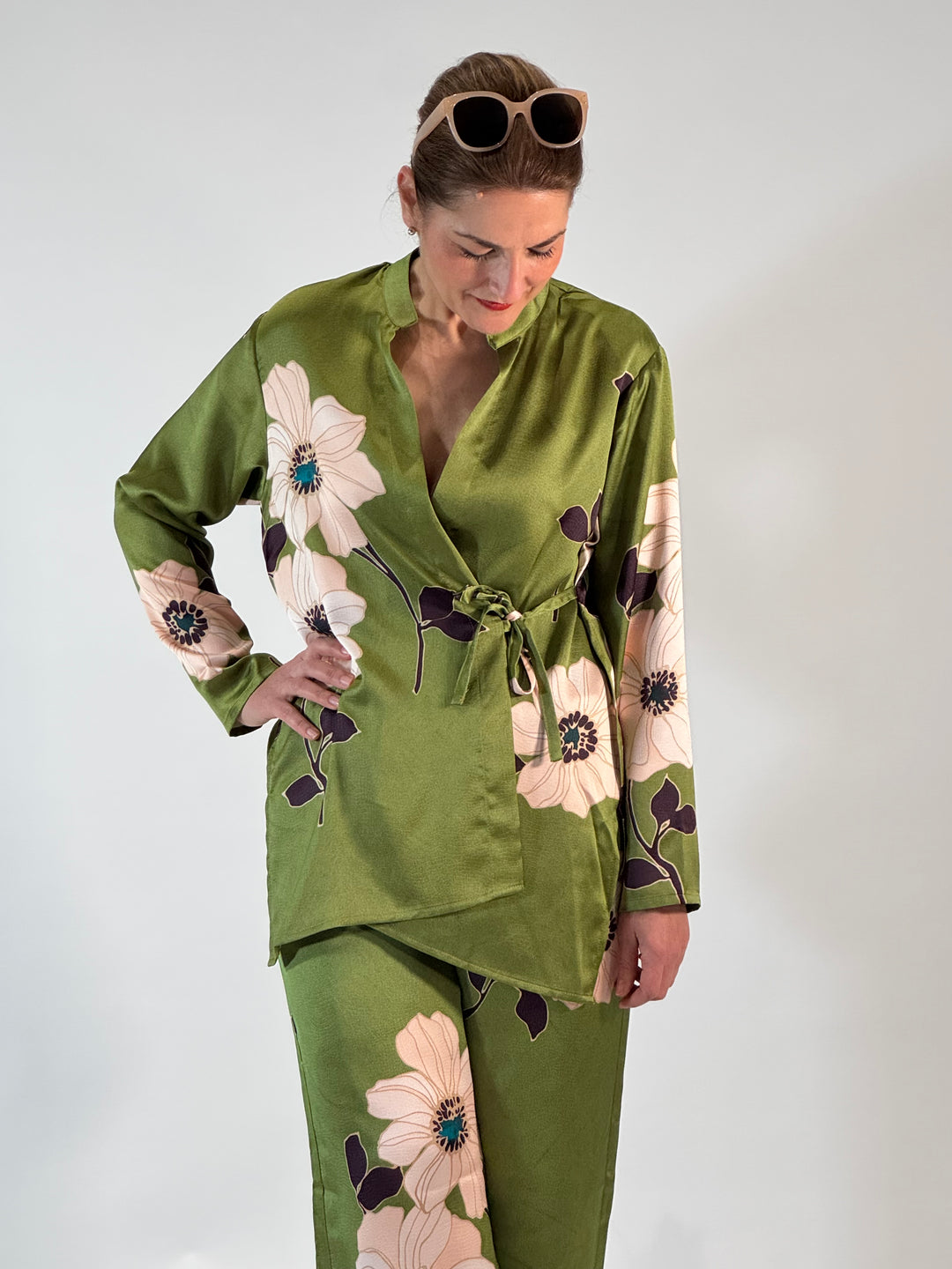 Wickelbluse im Kimono-Asia-Style