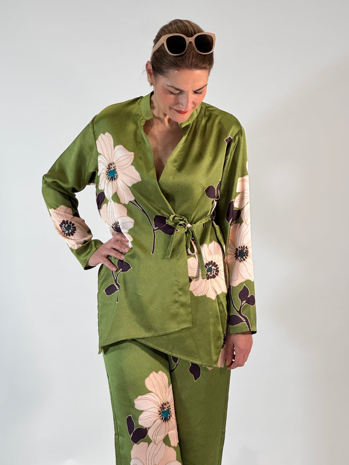 Wickelbluse im Kimono-Asia-Style