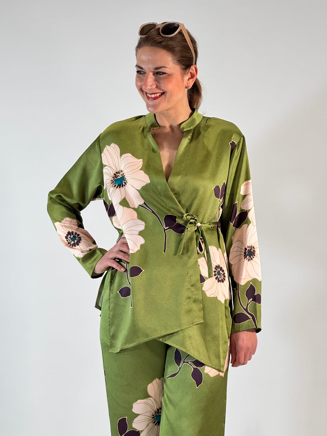 Wickelbluse im Kimono-Asia-Style