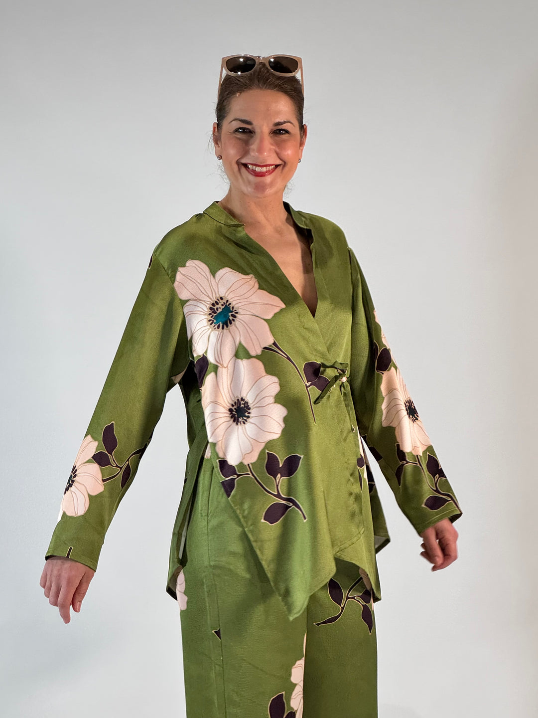Wickelbluse im Kimono-Asia-Style
