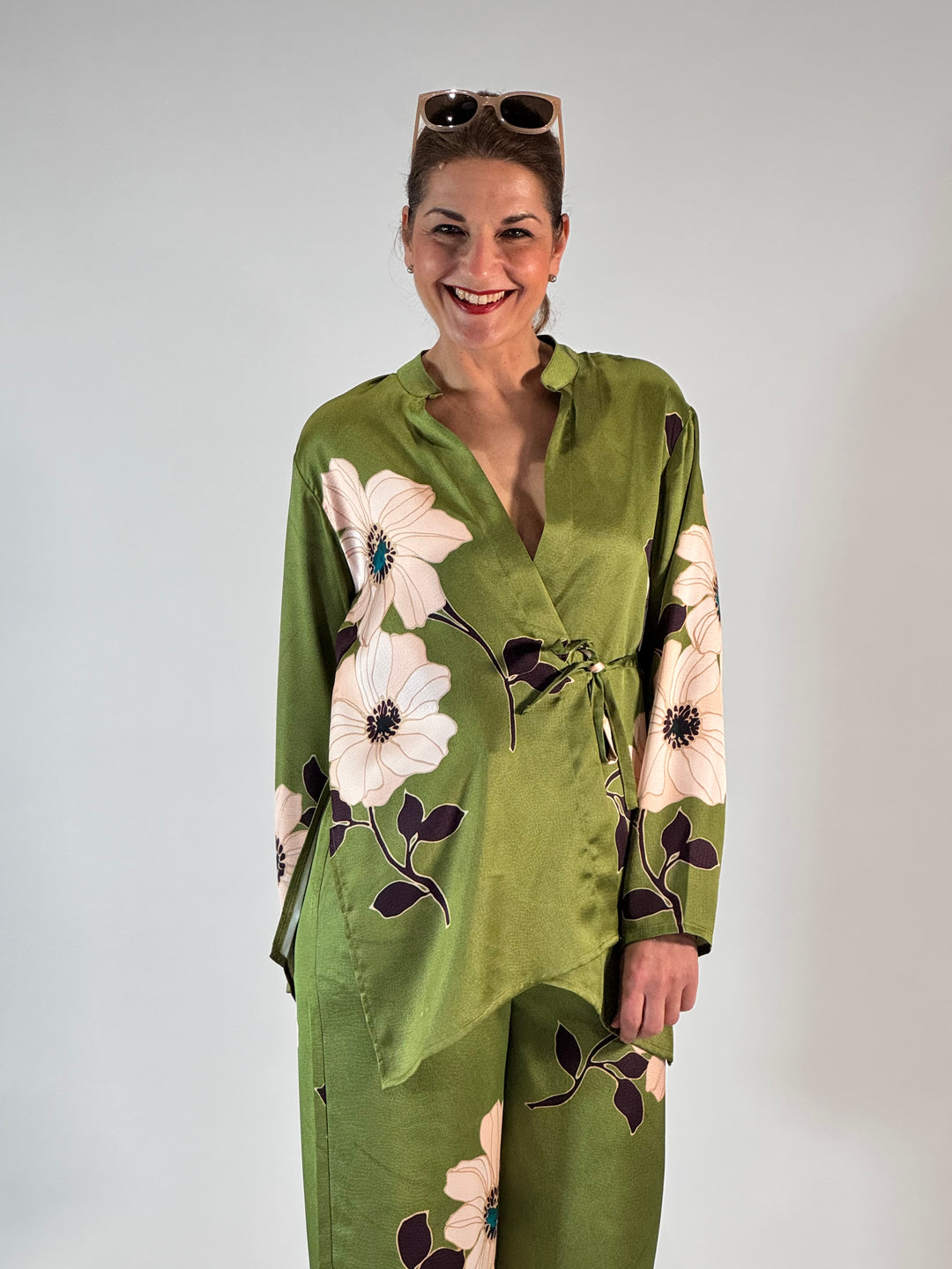 Wickelbluse im Kimono-Asia-Style