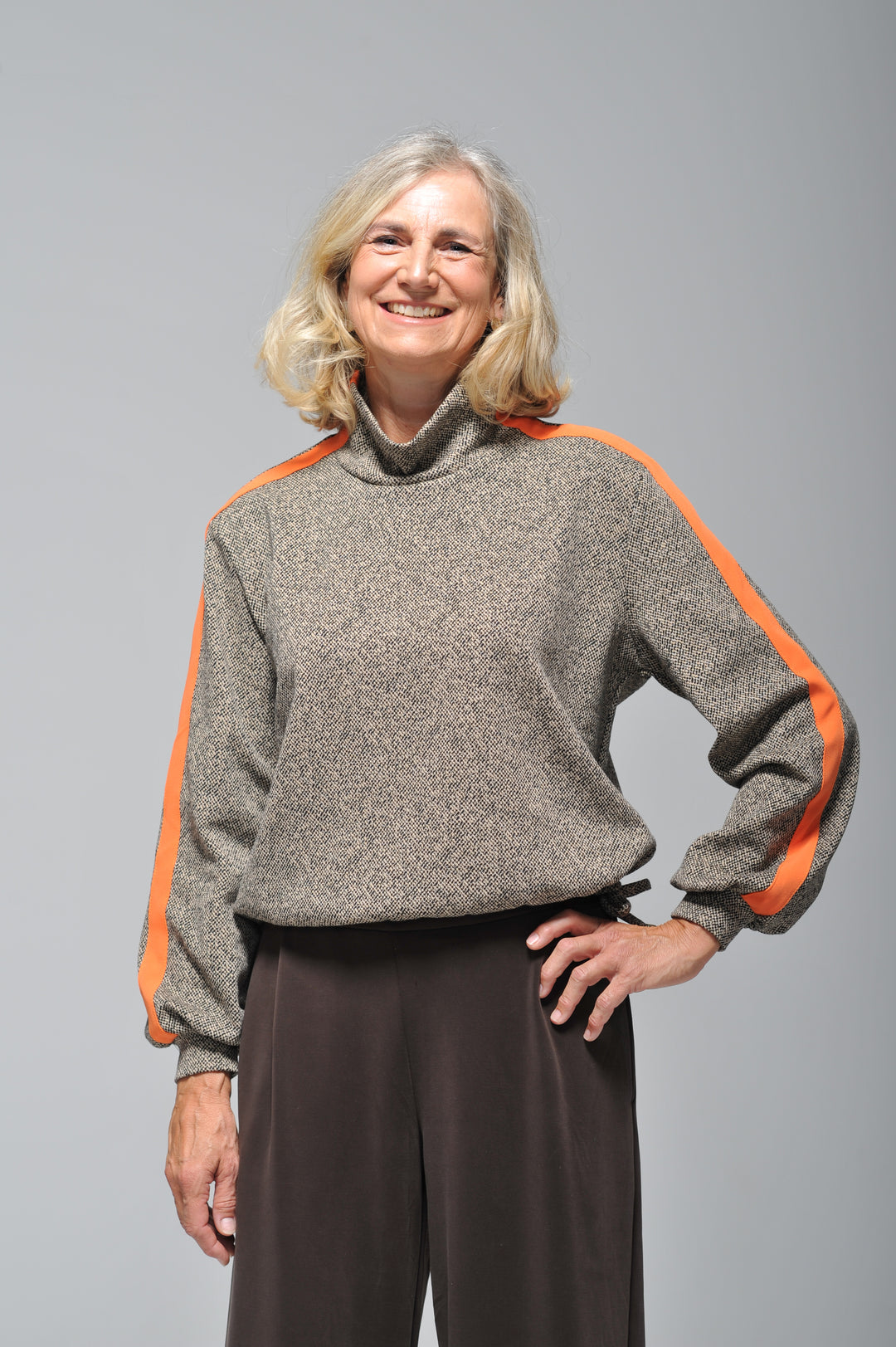 Sweat Cropped mit Racing-Stripes