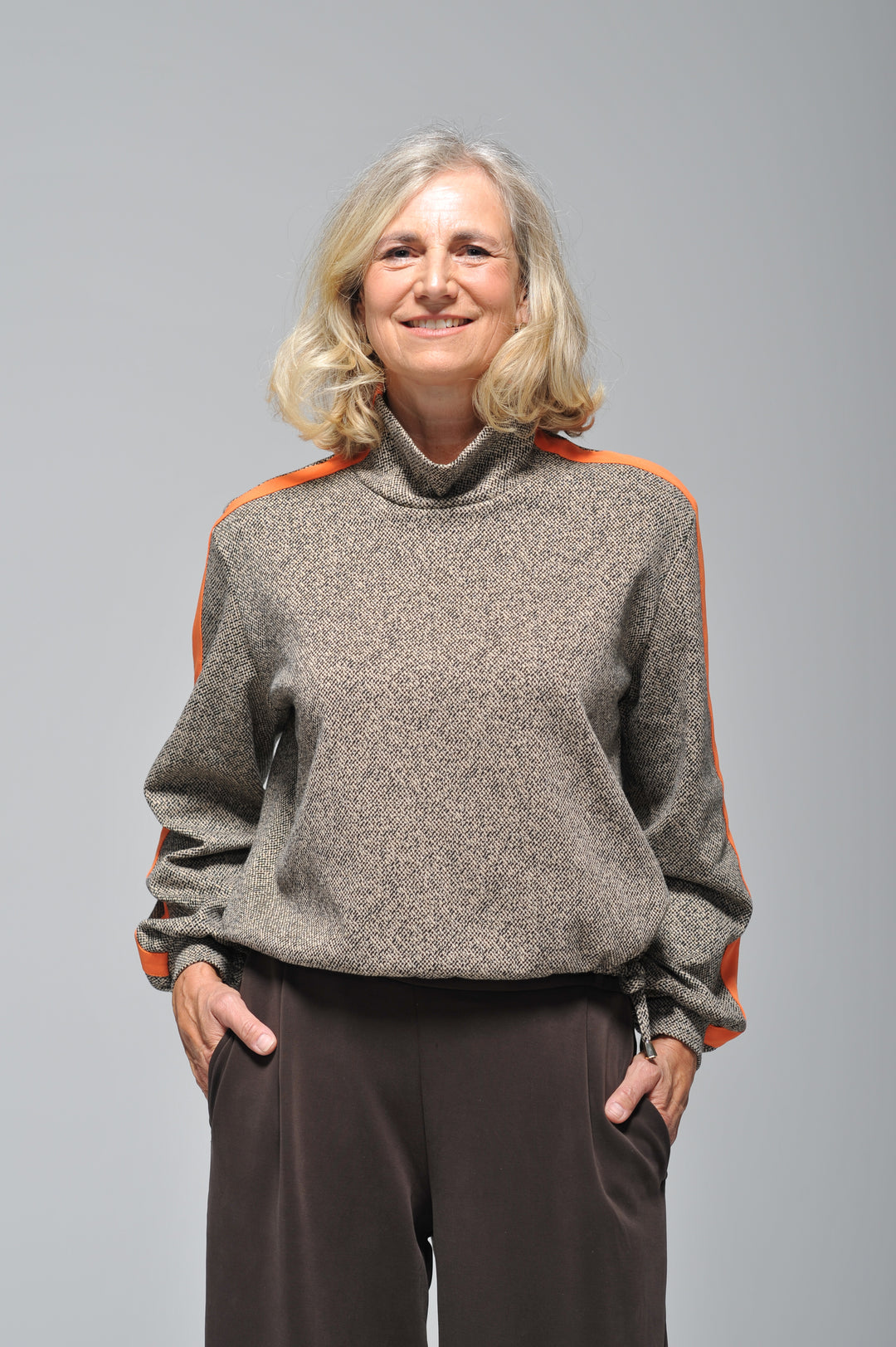 Sweat Cropped mit Racing-Stripes