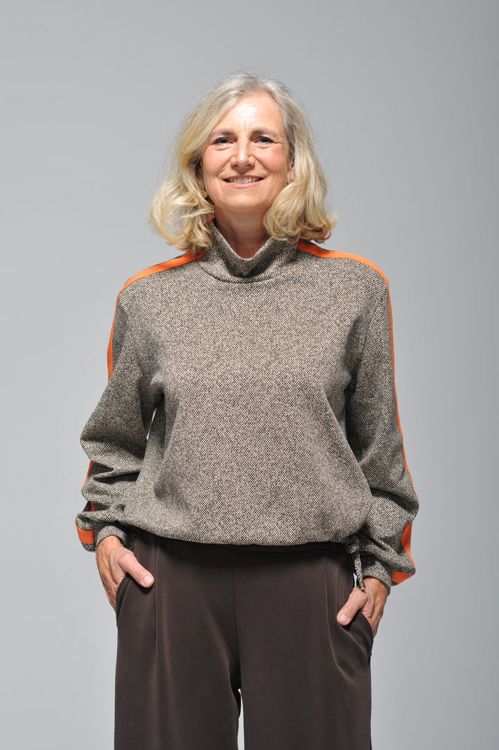 Sweat Cropped mit Racing-Stripes