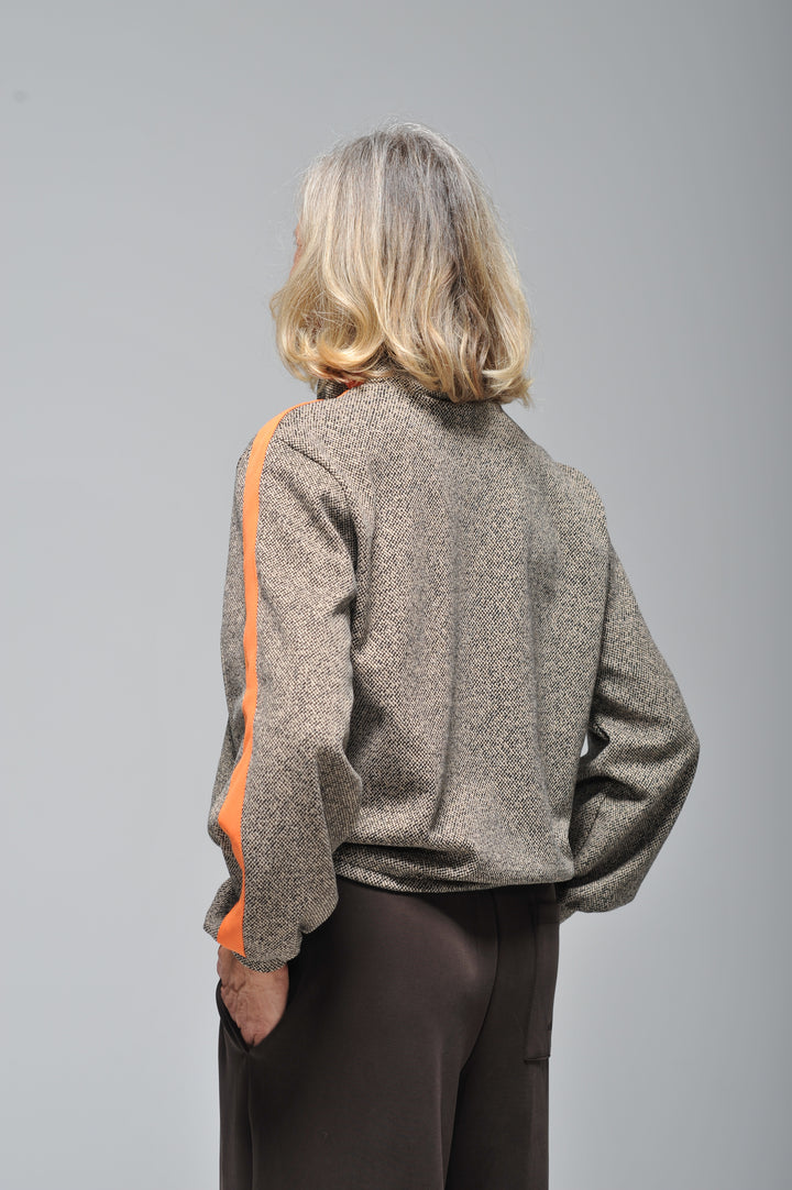 Sweat Cropped mit Racing-Stripes