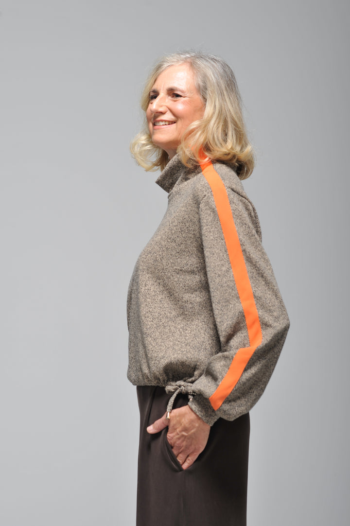 Sweat Cropped mit Racing-Stripes