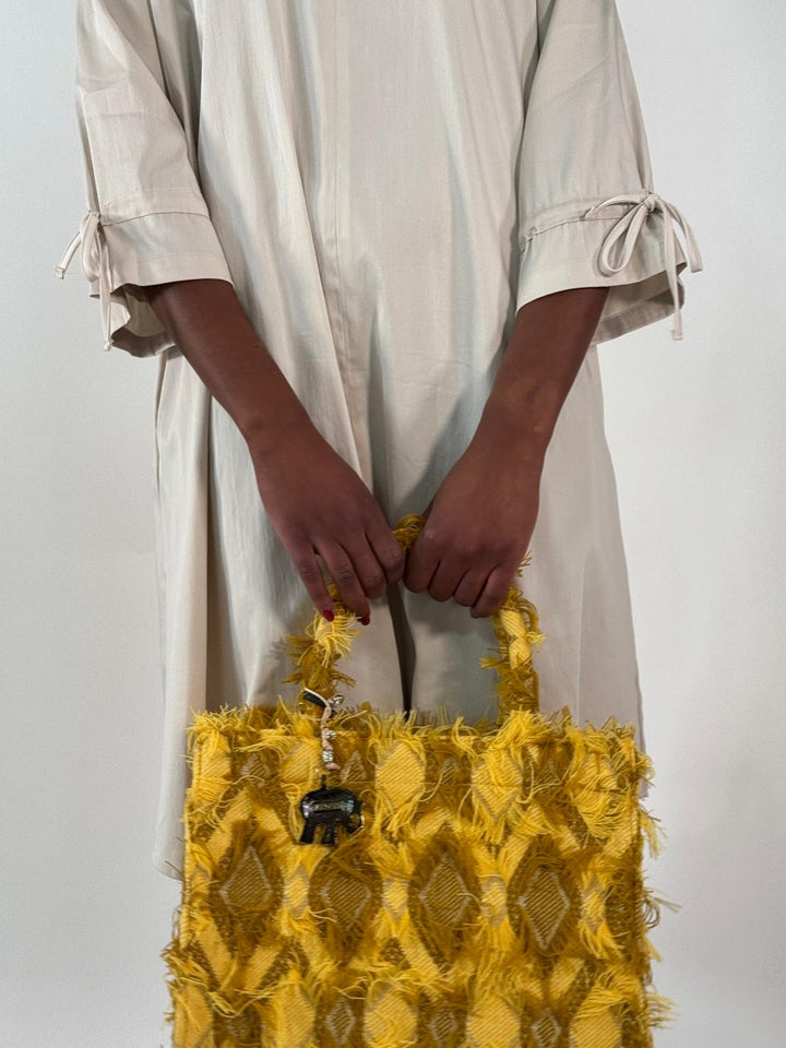 Petit sac fourre-tout jaune