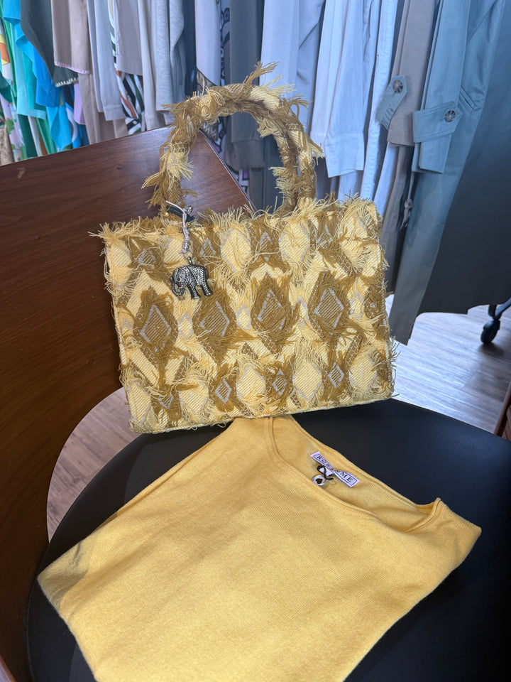 Petit sac fourre-tout jaune