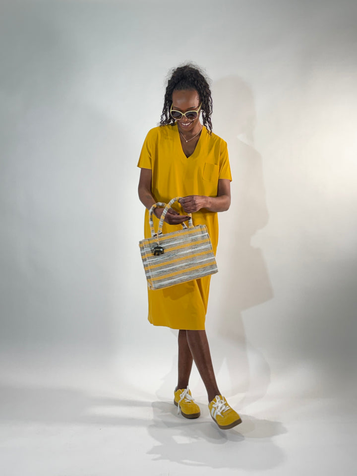 Book Tote Small im Streifen-Design