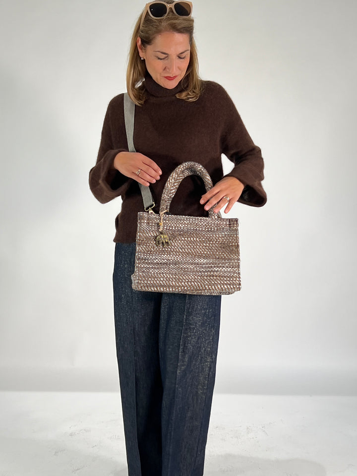 Book Tote Small Taupe