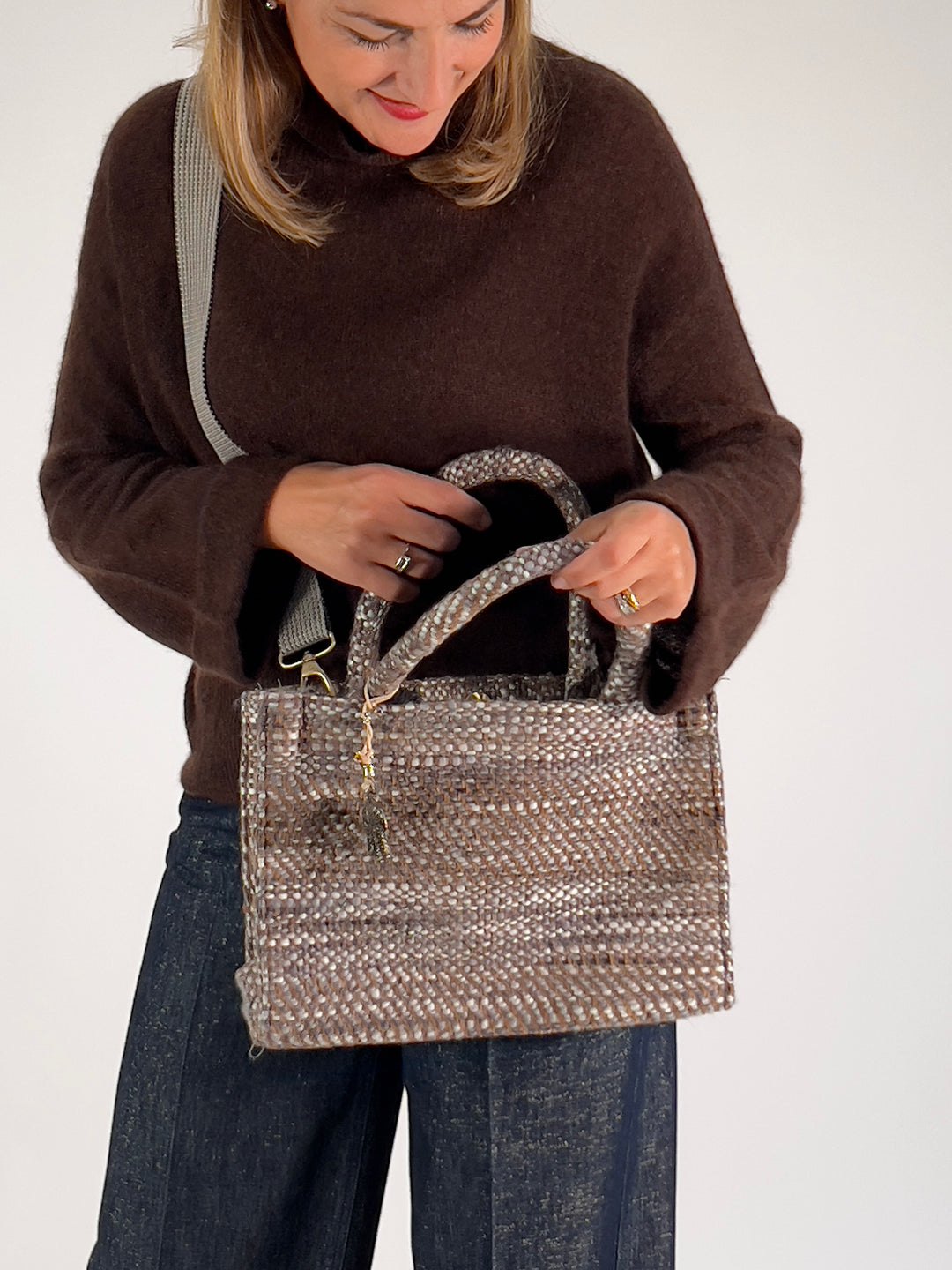 Book Tote Small Taupe