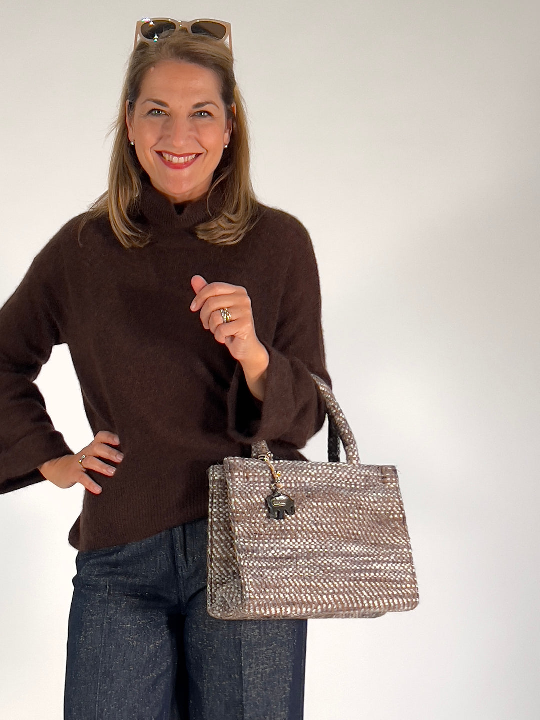 Book Tote Small Taupe
