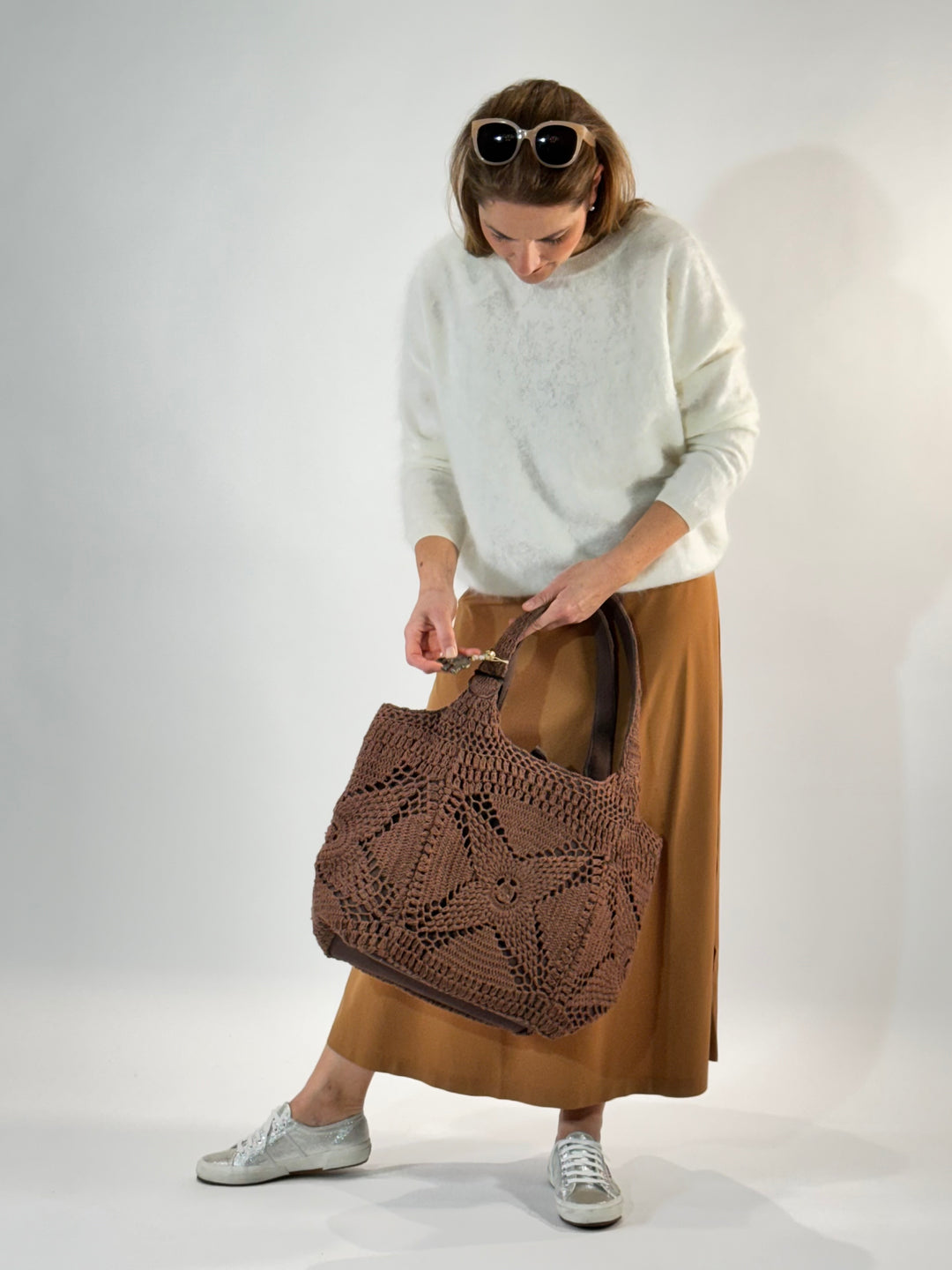 Beuteltasche Cheyenne im Häkel-Design