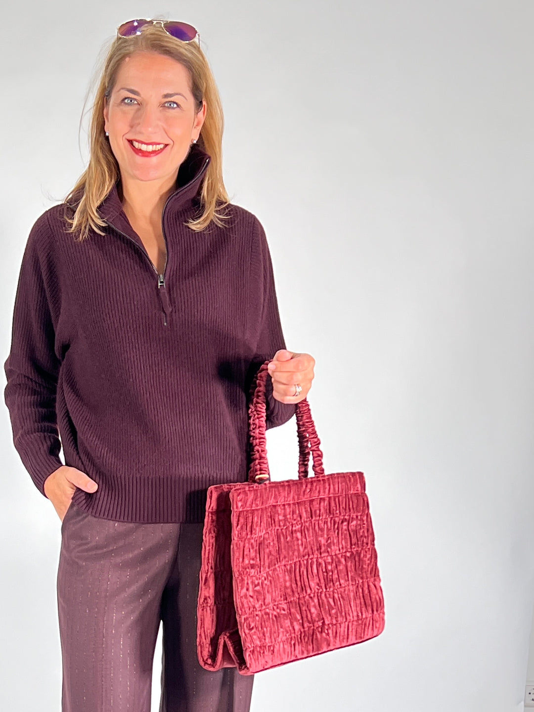 Book Tote Large Velvet