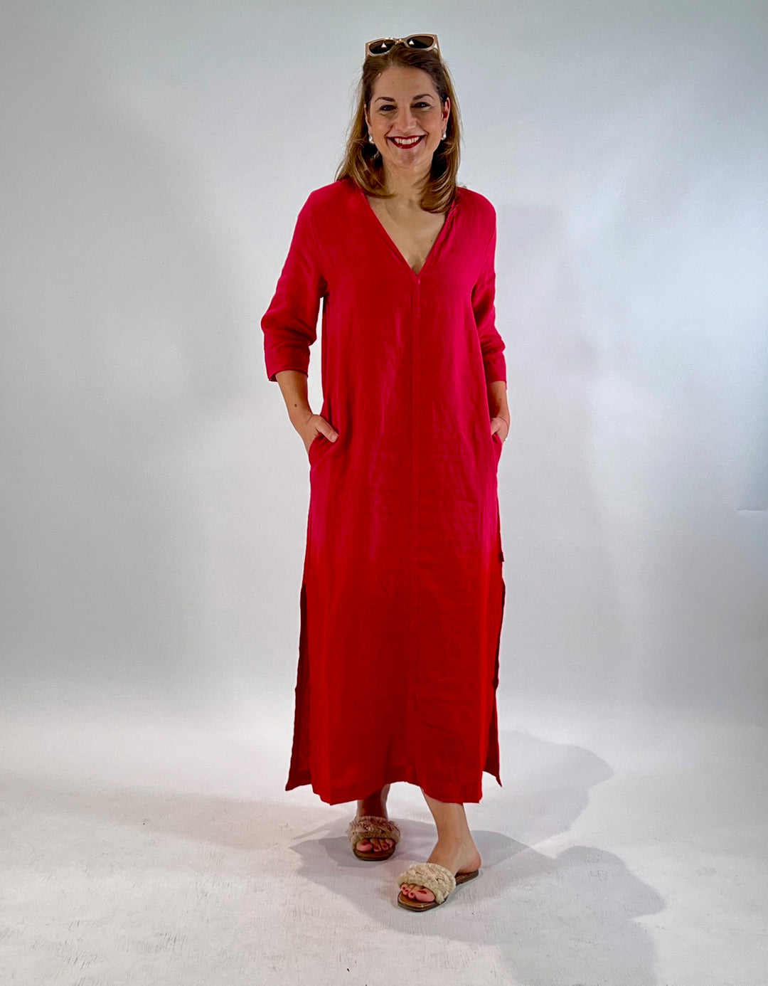 Robe longue en 100% lin