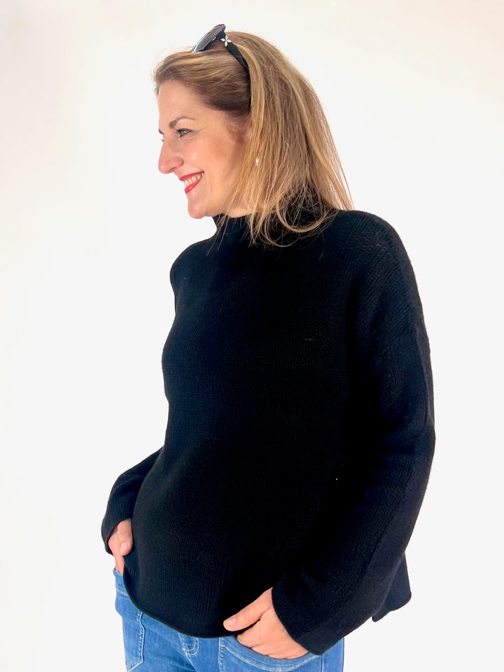Leichter Stehkragen Pulli