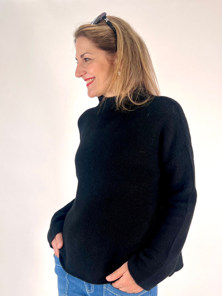 Leichter Stehkragen Pulli