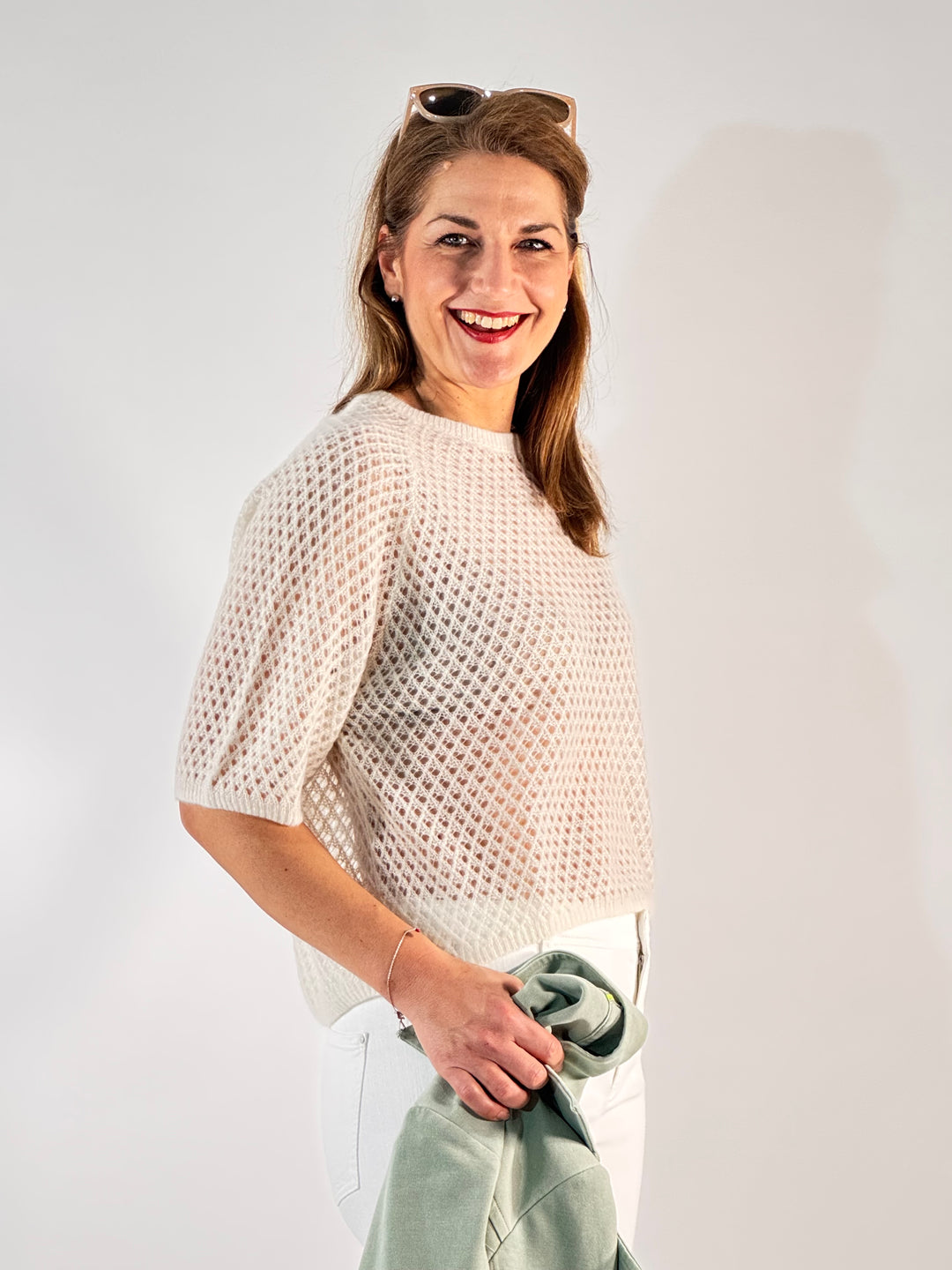Ajour Pulli 3/4-Arm