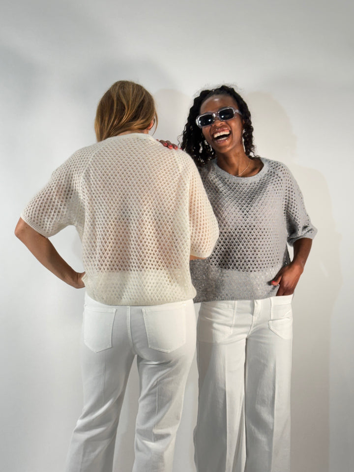 Ajour Pulli 3/4-Arm