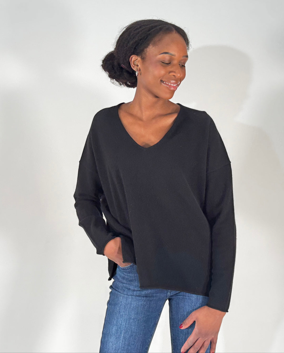 Cashmere-Pulli V-Neck