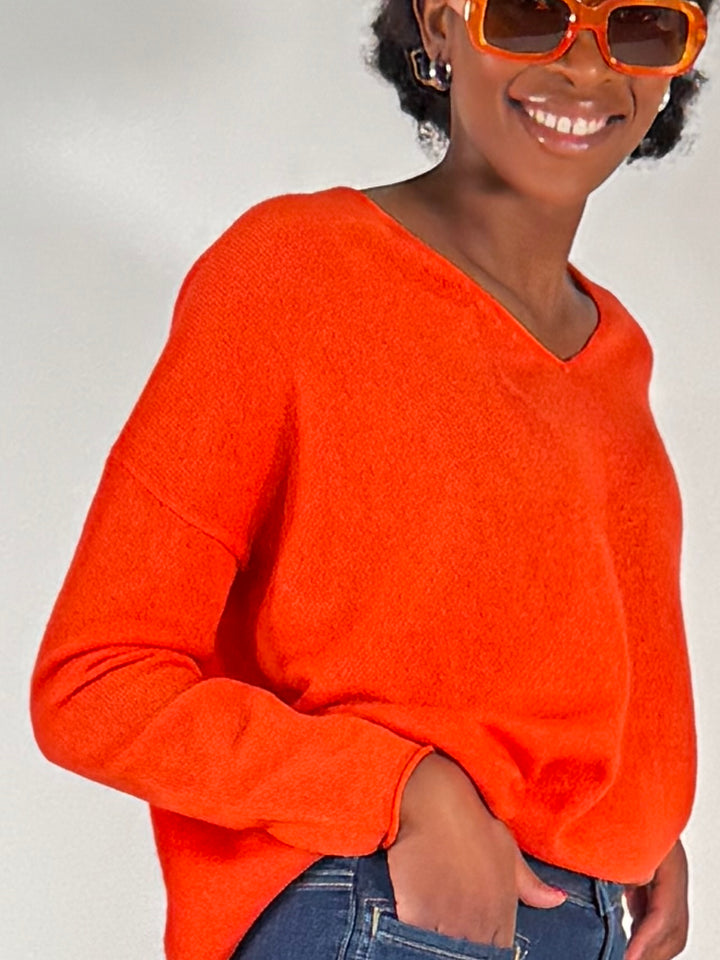 Cashmere-Seide Pullover V-Neck