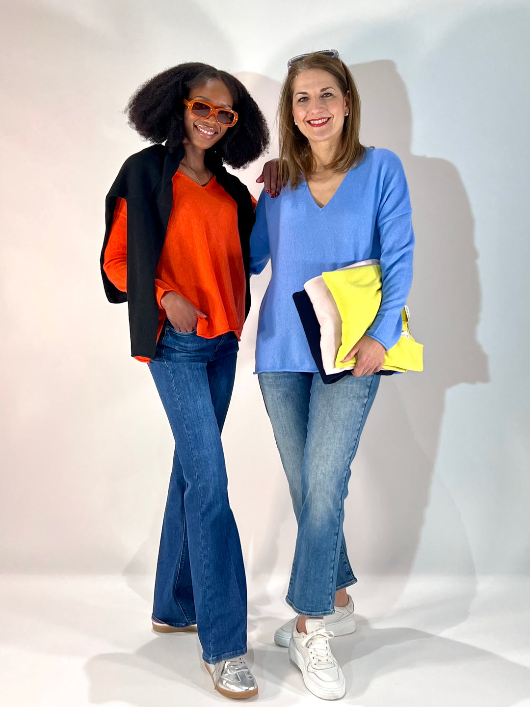 Cashmere-Seide Pullover V-Neck