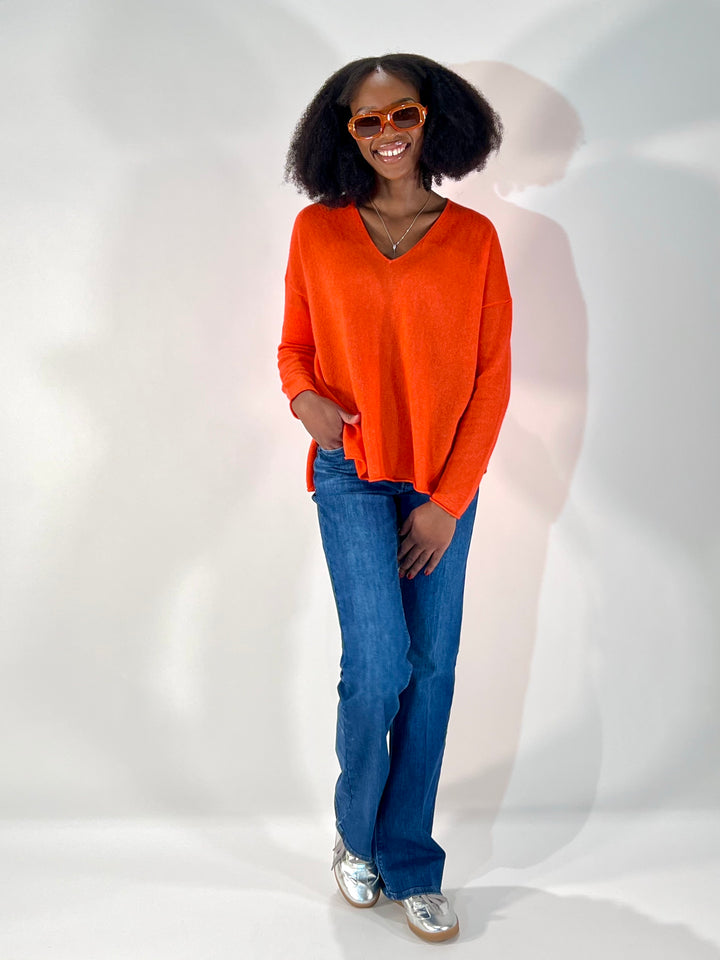 Cashmere-Seide Pullover V-Neck