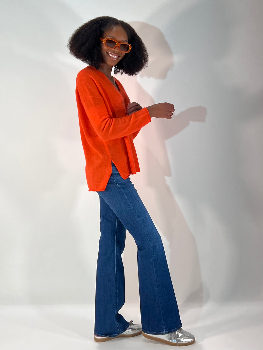 Cashmere-Seide Pullover V-Neck