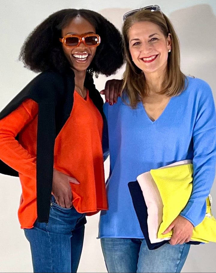 Cashmere-Seide Pullover V-Neck