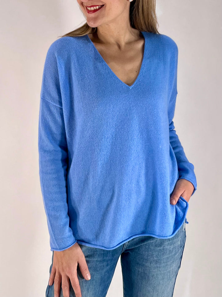 Cashmere-Seide Pullover V-Neck