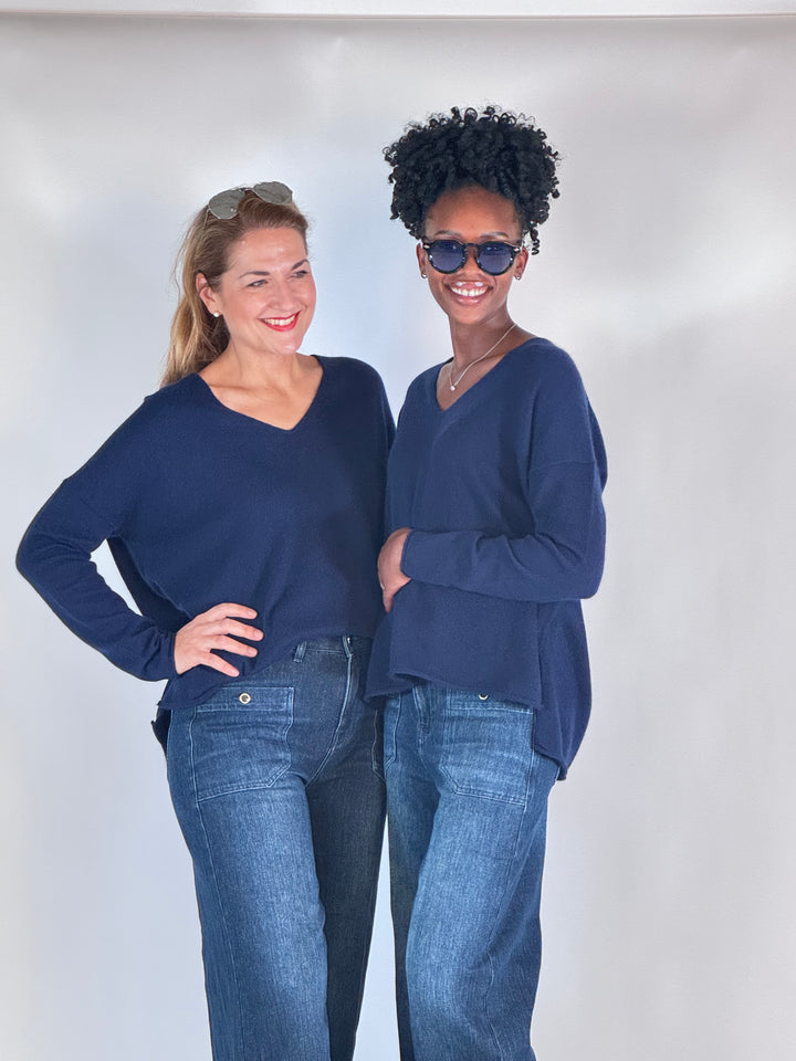 Cashmere-Seide Pullover V-Neck