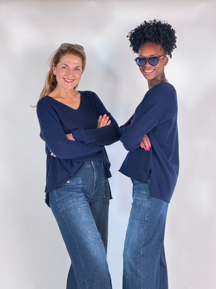 Cashmere-Seide Pullover V-Neck