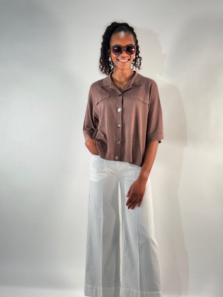 Polo Cardigan 1/2-Arm